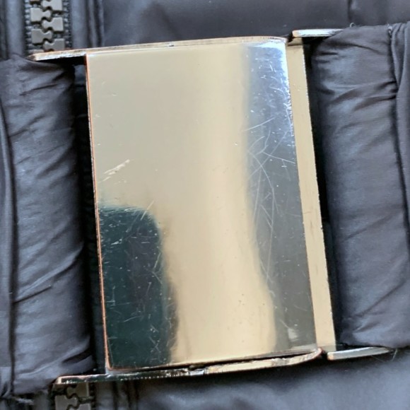 Laundry by Shelli Segal Black Pillow Collar Belted Down Puffer Coat Size Medium - Picture 6 of 9